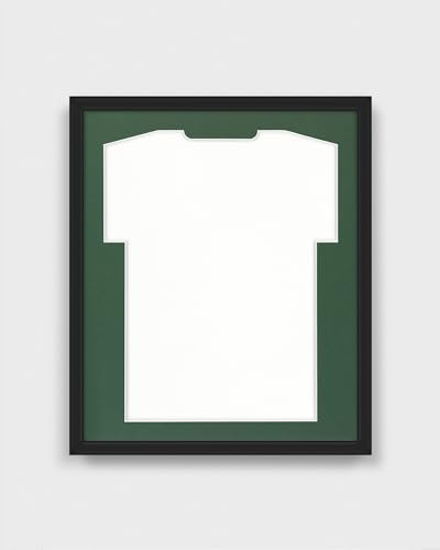 ARTIS - Bilderrahmen für Trikot Premium - Trikotrahmen Fußball aus Holz - Objektrahmen 53,4x63,4x5 cm - Handball, Volleyball Trikot Rahmen – Jersey Frame für Sporttrikots – Frametheshirt Schwarz