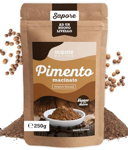Polvo de pimienta de Jamaica Monte Nativo (250g) - Pimienta de Jamaica en polvo perfecto para cocinar y hornear - Especias secas - Allspice Ground - Perfecto para sopas, col roja, pan de jengibre