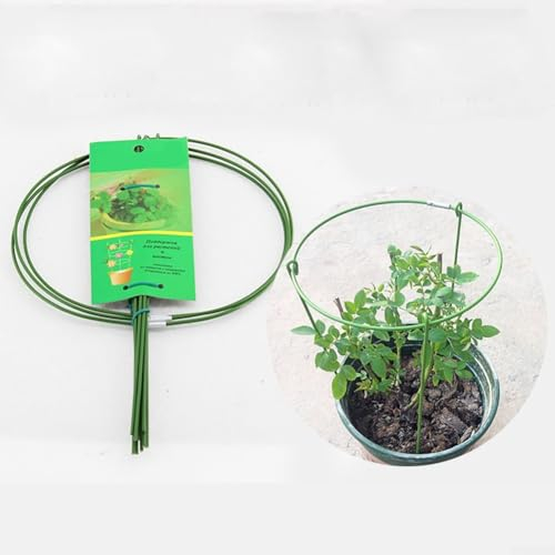 3 x Pflanzenstützstäbe, Garten-Pflanzenstecker für Hortensien, Monsteras, Rosen, Salvias, Tomatenpflanzen und Rankenpflanzen wie Kirschtomaten (20 cm)