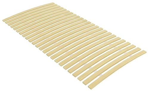 Willood Lattenrost mit 24 Latten Pappelholz Massivholz Lattenrost Zusammenklappbar Rolllattenrost Rollrost Bettrost Holzlatten Latten Rost 100x200 cm