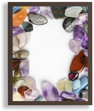 Bilderrahmen Opal A | 75x98 cm | Kastanien Braun | entspiegeltes Kunstglas Antireflex | Poster Puzzle Kalligrafien Drucke