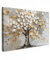 MuchoWow© Cuadros Decoracion Salon Modernos 120x80 cm para Dormitorios Cuadro Decorativos de Salon Lienzos Decorativo Pictures for Living Room Decorarivos Hoja - Blanco - Árbol de la vida