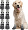 WIYETY 6 Stück HundesocKen Hundeschuhe Pfotenschutz, Hundesocken wasserdichte, Hundeschuhe rutschfeste mit Weiche Gummibänder, HundesocKen für drinnen und draußen geeignet (Schwarz, L)