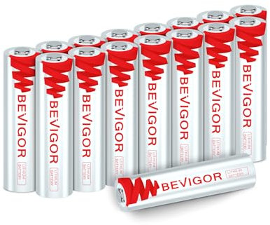 BEVIGOR AAA Lithium-Batterien 16 Stück, 1.5V 1200mAh High Capacity AAA-Batterien, Nicht Wiederaufladbare AAA-Batterien, Geeignet Für Taschenlampen, Spielzeug und Andere Arten von Haushaltsgeräten