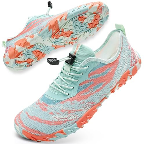 Mabove Strandschuhe Wasserschuhe Damen Schnell Trocknen Surfschuhe Schwimmschuhe Aquaschuhe Badeschuhe Barfussschuhe(Verkleidung Mondgrün,37 EU)