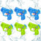 Quanquer Wasserpistole Kinder 6 Stück, Klein Spritzpistolen Reichweite 7 Meter 150ml, Sommer Wassertank Super Water Soaker Asserpistole für Spielzeug im Freien Strandpool Watergun (6er-Satz)