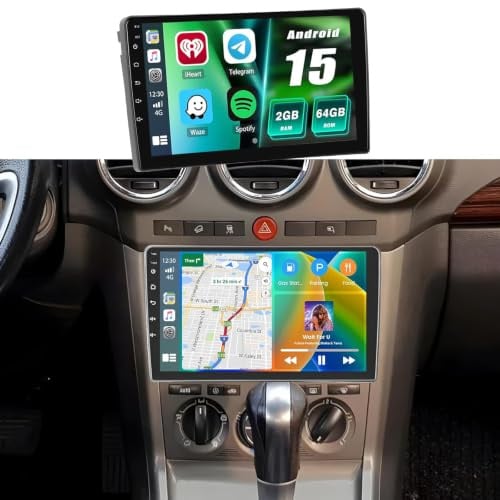 Fuluku 4+64G Android 15 9 Autoradio per Opel Astra H, Zafira B, Corse C D | Schermo auto per Wireless Carplay Android Auto, Stereo Auto Bluetooth,GPS Navi, Telecamera Posteriore, FM RDS, WiFi, SWC