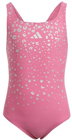 adidas Unisex Kids Badeanzug mit V-förmigem Rückendesign und Glitzer-Details für Kinder