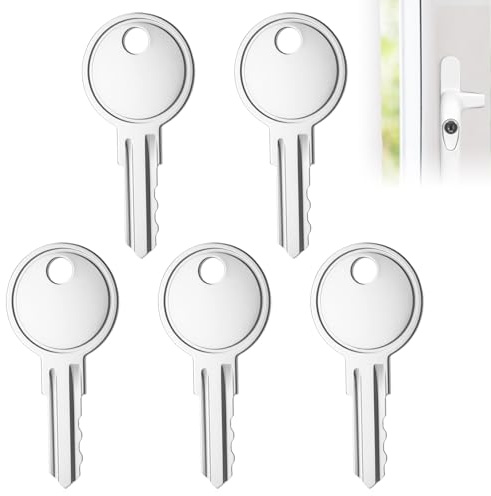 5Pcs UPVC Window Handle Key for Securistyle Window Lock,Universal UPVC Windows Lock Keys Replacement Compatible with Securistyle Windows Lock,Spare Keys for Windows Locks