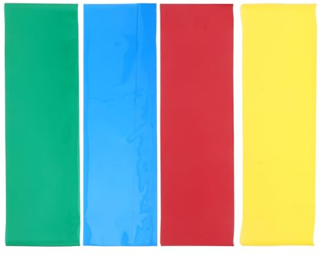 Homoyoyo 4 Rollen Farbige Selbstklebende Fensterfolie – 30cm Breit Transparente Sonnenschutzfolie in Gelb Rot Grün Blau Dekorative Buntglasfolie für Glasfenster Selbstgemacht Fensterdeko