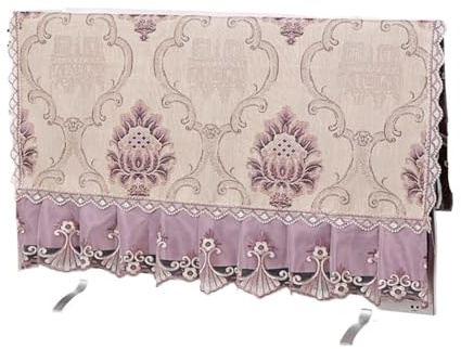 VMDVBNA Tv cover TV Cover 32 37 40 42& 43 55& 65 LCD Curved Surface Dust Can't Be Removed When Starting Up Monitor Tv for Screen(Golden Lily purple,65inch)