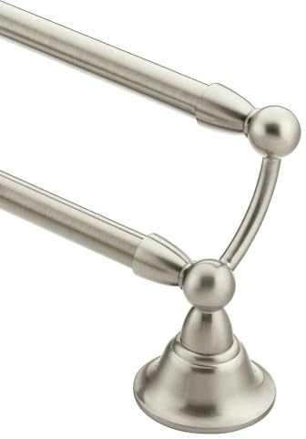 Moen DN6822BN Sage 24-Inch Bathroom Double Towel Bar, Brushed Nickel