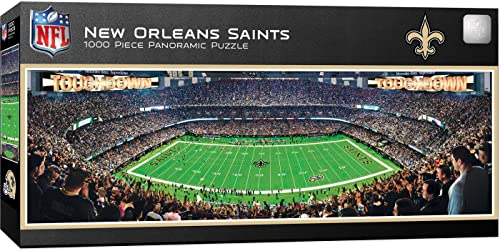 MasterPieces 1000-teiliges Sport-Puzzle, NFL New Orleans Saints Center View Panorama, 33 x 99 cm