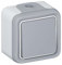 Legrand 069720 Poussoir Étanche No, Plexo Complet Saillie, 10A, Gris