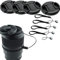 CamKix 4 Piezas Snap-on Lentes Cap o Centro Apriete la Tapa del Objetivo para Nikon, Canon, Sony y Otros DSLR Camera - Un Paño de Microfibra para Limpiar Incluido (49mm)