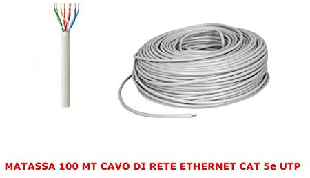 Cable en bobina, de 100 metros, cable de red UTP CAT 5E LAN Ethernet M Internet, rúter, punto de acceso