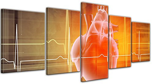Bilderdepot24 Bild auf Leinwand | Abstrakte Kunst XXXI in 200x80 cm mehrteilig als Wandbild XXL | Wand-deko Dekoration Wohnung modern Bilder | 200056