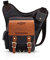 FANDARE Vintage Sling Bag Umhängetasche Messenger Bag Hiking Bag Crossbody Bag Rucksack Canvas Schwarz A