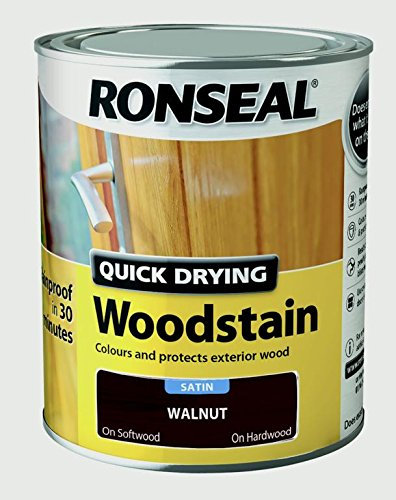 Ronseal 750ml Woodstain Quick Dry Satin (Walnut)