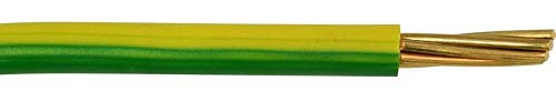 1 CORE Electrical Cable Wire Wiring Conduit Length Single 1.5/2.5/4/6/10mm2 230V (1.5mm2 x 1m, Green/Yellow)