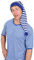 Amakando Geringelte Zipfelmütze für Frauen & Männer/Blau-Weiß/Ringelmütze für Erwachsene Nachtwächter/Ideal zu Fasching & Nachtwäsche-Ball