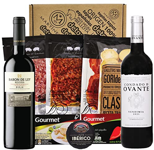 Tapasabend für zwei mit Baron de Ley, Geschenk für Feinschmecker und Spanienfans | Spezialitäten aus Spanien | Geschenk für Männer & Frauen