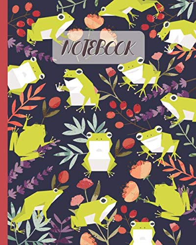 Notebook: Cute Frogs Cartoon Cover (Volume 3) - Lined Notebook, Diary, Track, Log & Journal - Gift for Kids, Teens, Men, Women (8x10 120 Pages)