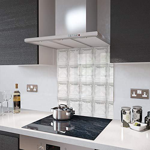 Glass Splashbacks Glass Brick Glass - Made by Premier Range in 100cm Wide x 60cm High