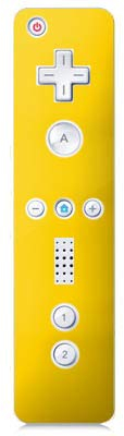 DeinDesign Skin kompatibel mit Nintendo Wii Controller Folie Sticker einfarbig Gelb Farbe