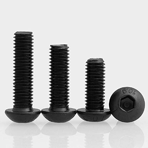 10.9, schwarze Innensechskantschraube mit rundem Kopf, Schraube, * 4x5x6x8x10x12x15x22x30, M12-M12 * 75 (1 Stück)