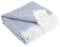 LYHome Kaschmir Decke mit Merino - Luxus Tagesdecke Kuscheldecke Wolldecke Sofadecke und Couchdecke, Sofa Wohndecke Plaid Überwurfdecke Sofaüberwurf, Couch Überwurf (140x200 cm, Blau - Weiß Fischgrät)