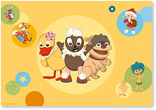 DH-Konzept 8 Platzsets * SANDMÄNNCHEN * für Kinderparty und Kindergeburtstag | Sandmann Tischdecke Untersetzer Party Set