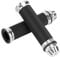 Yctze Motorrad Aluminium CNC Gummi Lenkergriffe für 7/8Silber Fahrrad Lenker für Vespa et2 Griffe Vespa 50 Spezialgriffe Motorrad Heizgriffe Motorradgriffe