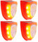 EONANT Solar-Sicherheitswarnleuchte, 6-LED-Bewegungsmelder-Sicherheitsalarmsystem, Stroboskop-Warnung, 129 dB Laute Sirene, um Tiere von der Familienlagerfarm fernzuhalten (4Pack)