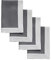 Solino Home Leinen Dinner Servietten 4er Set,20x20 Zoll, Lava Smoke/Silber Shimmer Border Dekorative Servietten,Festliche Rand Servietten für Esszimmer, Wohnen,Handgefertigt und maschinenwaschbar
