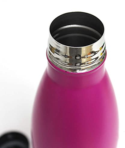 Dgregalos Botella para agua de acero inoxidable personalizada con grabado a láser | Bidón deportivo personalizado Antigoteo, 790ml para Niños, Colegio, Escuela, Gym, Excursiones, Acampadas (Fucsia)
