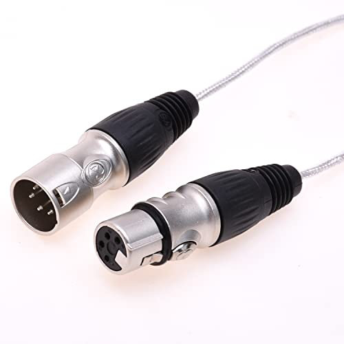 GAGACOCC XLR 1M Balanced Extension Cable, 4-Pin Male to Female, High Durability, Audiophile Grade, Compatible with Headphones