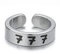 JewelryWe Schmuck Damen-Ring Edelstahl Glücksengel 777 Zahlenring Offener Ring Verstellbar Ehering Jahrestag Versprechen Ringe Band für Frauen Mädchen Silber
