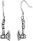 FaithHeart Viking Axes Dangle Earrings, Vintage Norse Ear Drops Sterling Silver Earring Dangling, Silver Earrings for Mom Sisters