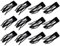 12 Pezzi Clip per Capelli a Scatto in Metallo Clip per Capelli a Doppia Impugnatura Fermagli per Capelli a Scatto in Metallo Mollette per Capelli