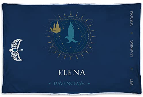 Personalisierte Ravenclaw-Decke mit Namen/Text. Verschiedene Größen. Personalisierte Geek-Geschenke. Personalisierte Polardecke. 600gr/m². Decke 80x125cm. Ravenclaw warme Decke