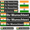 INDIGOS UG® Namensaufkleber Sticker - Flagge glatt - Land Indien - 13 Fahnenaufkleber - Aufkleber mit Namen & Wunschtext - Fahrrad - Auto - Motorrad - individuell personalisiert