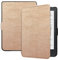 SATURCASE Coque pour Kobo Clara HD en cuir PU à rabat ultra mince et léger avec fonction veille/réveil automatique (or rose)