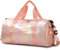 ZIOSINM Borsone Palestra Donna, Borsone da Viaggio Donna Impermeabile Elegante con Scomparto Umido e Scomparto per Scarpe, Borsa Palestra Borsa Viaggio (rosa)