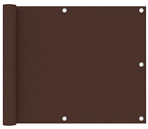 vidaXL Balkon Sichtschutz Bespannung Terrasse Windschutz Sonnenschutz Balkonbespannung Balkonverkleidung Braun 75x600cm Oxford-Gewebe