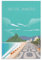 Rio de Janeiro Vintage-Reise-Poster, Landschaft, 20 x 30 cm, Leinwanddruck für Wohnzimmer, Schlafzimmer, Wohnheim, Zuhause, Büro, Wanddekoration