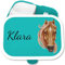 Kinder Campus für Mepal - Pferde - Brotdose Pferdekopf Jausenbox Pferdemädchen Vesperbox Reiten I Pferd - 750 ml - Türkis - 1. klasse geschenke brotzeitbox schule mädchen horse braunen brotbox