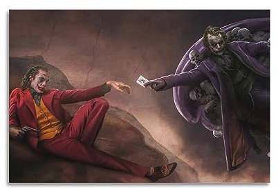 KWID Joker Filmposter Joaquin Phoenix & Heath Ledger Poster, dekorative Malerei, Leinwand, 30 x 45 cm