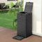 COSTWAY Poubelle Exterieur 118L en Résine, Poubelle de Jardin avec Couvercle et Plateau Extractible, Conteneur Poubelle Double Fermeture Étanche pour Porche, Arrière-Cour, Terrasse, Patio (Noir)