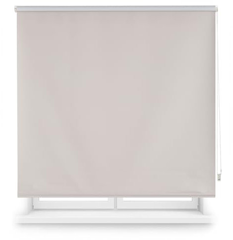 Blindecor Verdunkelungsrollo nach Maß | Grau | 180 x 230 cm (Breite x Höhe) Stoffgröße 177 x 225 cm | Verdunkelungsrollo für Fenster